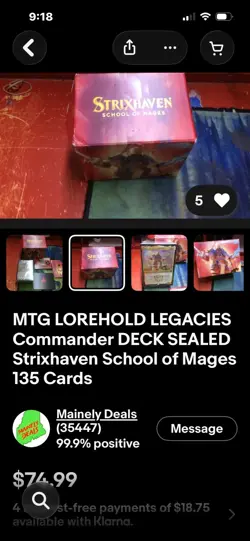 MTG LOREHOLD LEGACIES Commander DECK SEALED Strixhaven School of Mages 135 Cards - Image 4