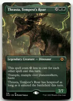 Thrasta, Tempest's Roar (Borderless) #318 (MP) Modern Horizons 2 MH2 Magic MTG - Image 1