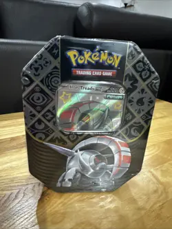 Pokemon TCG Scarlet & Violet Paldean Fates Iron Treads EX Tin *Factory Sealed* - Image 1