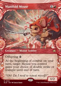 MTG MANIFOLD MOUSE (SHOWCASE) NM ** BLOOMBURROW ** - Image 1