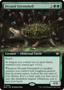 Fecund Greenshell (Extended Art) [Bloomburrow] Magic MTG - Image 1