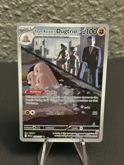 Team Rocket's Dugtrio 239/217 Illustration Rare Ascended Heroes Pokemon NM - Image 1