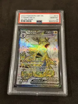 PSA 10 2023 Pokemon Obsidian Flames Tyranitar EX Ultra Rare FA #211/197 Graded - Image 1