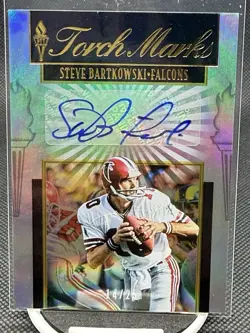 Panini 2019 Passing the Torch Torch Marks Steve Bartkowski Auto Gold /25 TM-SB - Image 2