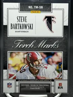 Panini 2019 Passing the Torch Torch Marks Steve Bartkowski Auto Gold /25 TM-SB - Image 5