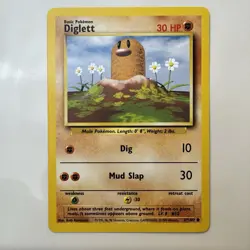 Pokemon TCG Diglett Base Set 47/102 Regular Unlimited Common NM Near Mint Card - Image 1
