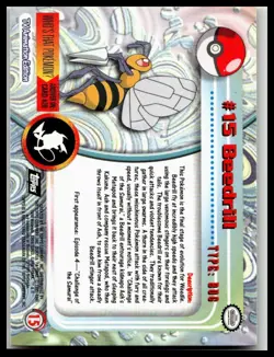 Beedrill #15 Topps Black Label Non Foil Pokemon Card NM/LP - Image 2
