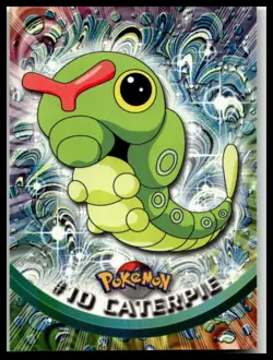 Caterpie #10 Pokemon Topps Animation Edition Black Label Card - Image 1