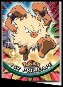 Pokemon Topps Primeape #57 Non Holo Black Logo - Pokemon Card - Image 1