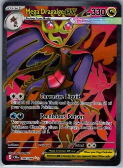Mega Dragalge ex - 104/086 ME04: Chaos Rising - Pokemon Card - NM - Image 1
