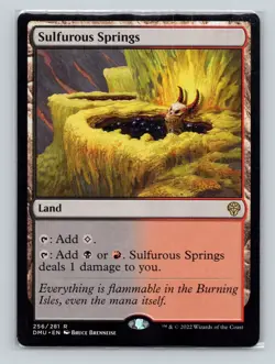 MTG Sulfurous Springs R Dominaria United 256 NM - Image 1