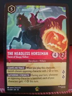 Disney Lorcana Whispers In The Well THE HEADLESS HORSEMAN Legendary #125/204 b - Image 1