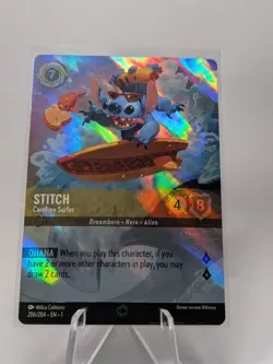 Disney Lorcana TCG - Stitch Carefree Surfer - (Enchanted) - NM The First Chapter - Image 1