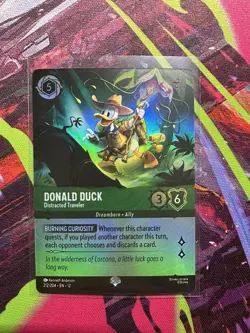 DONALD DUCK Distracted Traveler 212/204 Epic Foil Disney Lorcana Wilds Unknown - Image 1