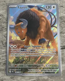 Tauros 096/086 IR Chaos Rising Holo Pokemon Card Illustration Rare Pack Fresh - Image 1