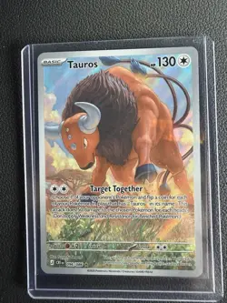 Pokemon TCG Tauros 096/086 Illustration Rare IR Holo Chaos Rising Pack Fresh - Image 3