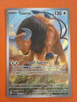 Pokemon TCG Tauros 096/086 Me04: Chaos Rising Holo Illustration Rare MINT/NM - Image 1