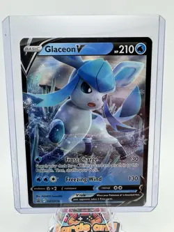 Glaceon V SWSH196 Promo Card Sword & Shield Pokemon TCG Full Art Holo - Image 1