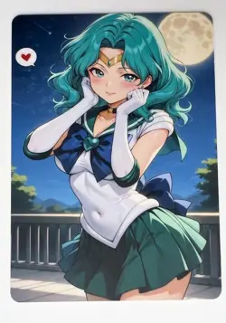 Sailor Neptune Mature Lady Anime Waifu Girl Card - Image 2