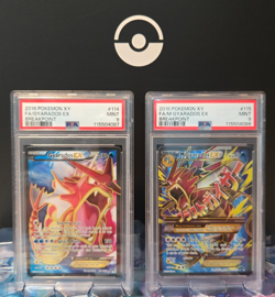 2016 POKEMON XY FA/M GYARADOS EX BREAKPOINT #115 & FA/GYARADOS EX #114 PSA 9 - Image 1