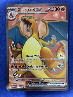 Pokemon TCG Scarlet & Violet 151 Charizard EX Full Art Ultra Rare Card 183/165 - Image 1