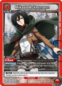 Mikasa Ackermann Foil - UE10BT/AOT-1-089 NM - Union Arena - Image 1