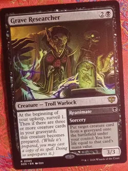 Grave Researcher Secrets of Strixhaven Magic The Gathering MTG black rare card - Image 1