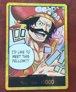 DON!! Card (Gol.D.Roger) (Gold) One Piece Carrying On His Will English - Image 1