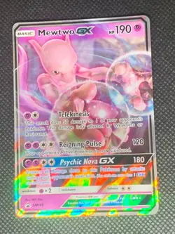 Mewtwo GX SM196 - Sun & Moon Promo Pokemon Card - NM - Image 1