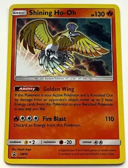 Pokemon TCG Shining Ho-Oh SM70 SM Promo Holo ENG 130HP 2017 Card - Image 1
