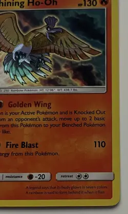 Pokemon TCG Shining Ho-Oh SM70 SM Promo Holo ENG 130HP 2017 Card - Image 5