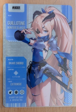 Bandai Goddess of Victory NIKKE Metallic Pass Ver 3 Card - Guillotine - Image 2