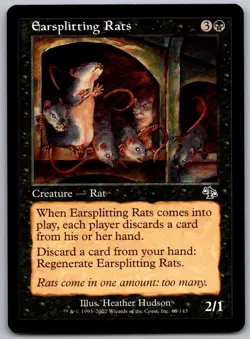 Earsplitting Rats 65 Common Judgment Magic: The Gathering Lightly Played - Image 1