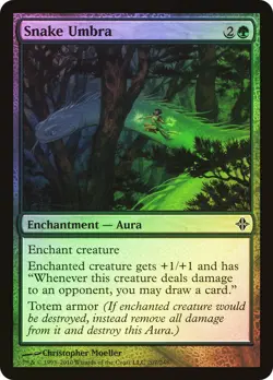 MTG FOIL Snake Umbra - Rise of the Eldrazi #207 - Image 1