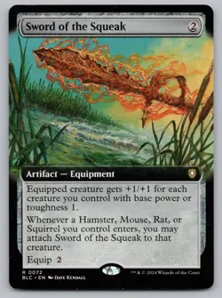 Sword of the Squeak (Extended Art) 72 Commander: Bloomburrow MTG NM - Image 1