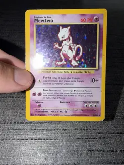 Carte Pokemon Mewtwo 10/102 Holo Set De Base Wizards Francais Occasion - Image 3