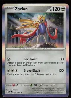 Zacian 136/182 Rare Deck Exclusives Pokemon Near Mint - Image 1