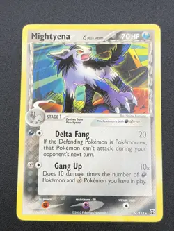 MIGHTYENA Δ MP 24/113 RARE DELTA SPECIES POKEMON - Image 1