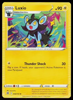 Luxio 050/172 Uncommon Brilliant Stars Pokemon Near Mint - Image 1