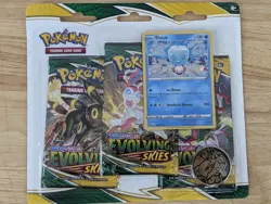 Pokemon TCG Evolving Skies Blister 3 Pack - Eiscue Booster Packs - Image 2