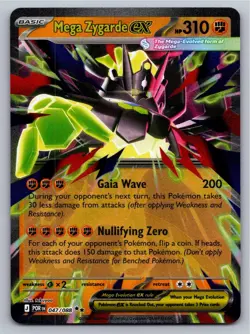Mega Zygarde ex 047/088 Double Rare Perfect Order Pokemon Holo Near Mint - Image 1