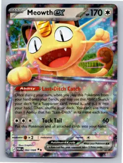 Meowth ex 062/088 Double Rare Perfect Order Pokemon Holo Near Mint - Image 1