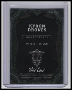 2024 Wild Card 7 Card Studs Combo - Rainbow Copper #CC7CC-KD Kyron Drones #/7 - Image 2