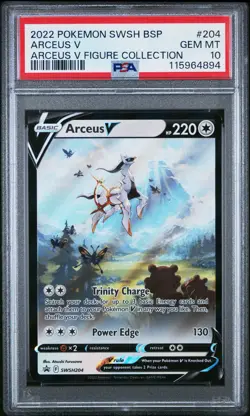 PSA 10 Arceus V Alt Art SWSH204 BSP Figure Collection Black Star Promo Pokemon - Image 1