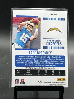 2024 Panini Contenders Ladd McConkey On Card Auto #/149 Variation RC Chargers - Image 2
