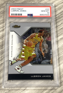 PSA 10 2004 Topps Finest Basketball #23 Lebron James second year INVESTMENT card - Image 1