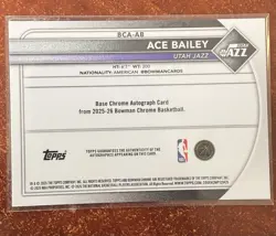 2025-26 Bowman Chrome Ace Bailey #BCA-AB Gold Auto /50 RC 🔥On-Card Autograph - Image 3