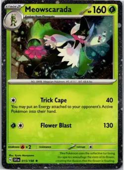 Meowscarada - (Cosmos Holo) Rare Miscellaneous Cards & Products 015/198 NM Holo - Image 1