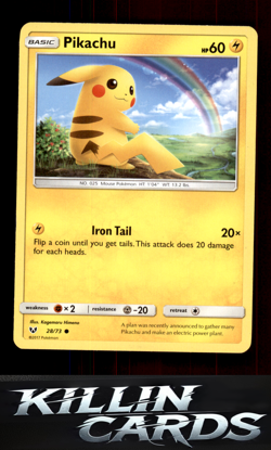 Pikachu 28/73 Pokemon Common Shining Legends Card LP - Image 1