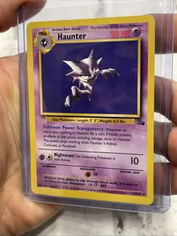 Haunter 6/62 Fossil Pokemon Moderately Played MP+ Vintage Pokemon Card Regular - Image 2